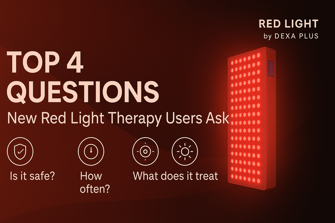 Red light panel by Dexa Plus with top 4 Questions asked in regards to its effectiveness