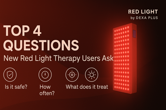 Red light panel by Dexa Plus with top 4 Questions asked in regards to its effectiveness