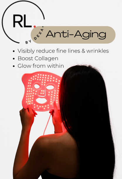 Red & Blue Light Therapy Face Neck & Chest Mask | Anti-Aging & Acne Solution by DEXA+