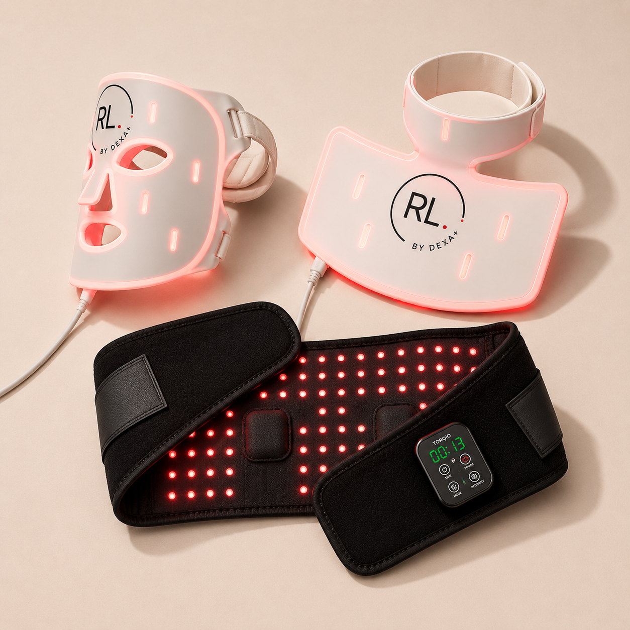 Glow & Recovery Bundle Red Light Mask & Belt