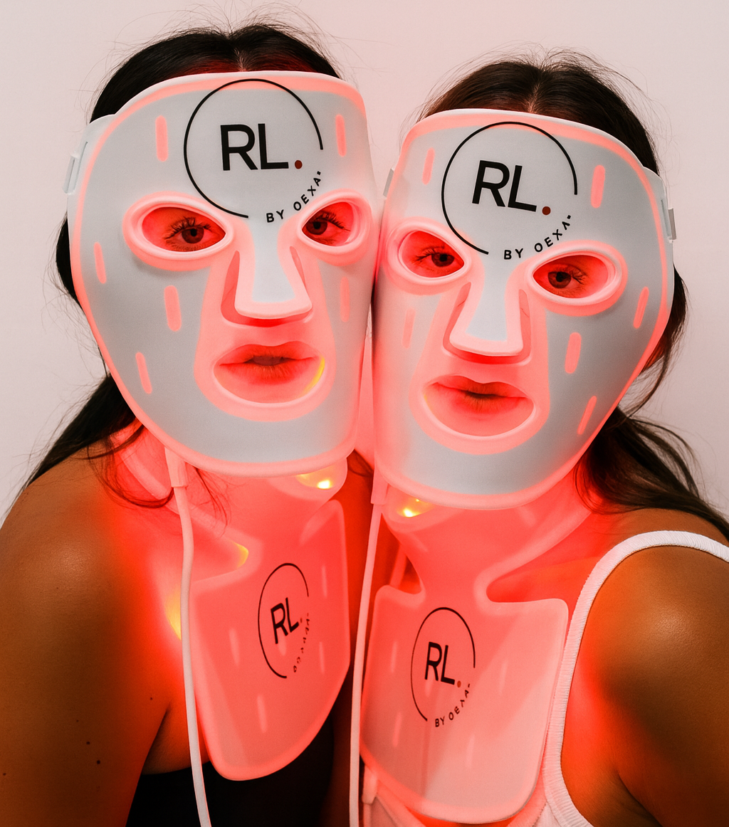 Red & Blue Light Therapy Face Neck & Chest Mask | Anti-Aging & Acne Solution by DEXA+