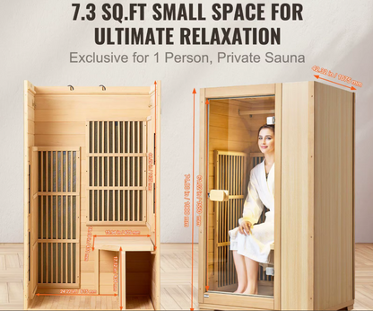 Single Person Infrared Sauna – Your Personal Wellness Sanctuary