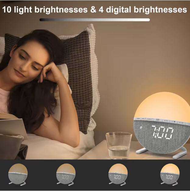 Simulated Sunrise Wake-Up Light Alarm Clock