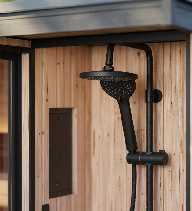 4-Person Outdoor Red Cedar Sauna + Cold Plunge + Relaxation Suite