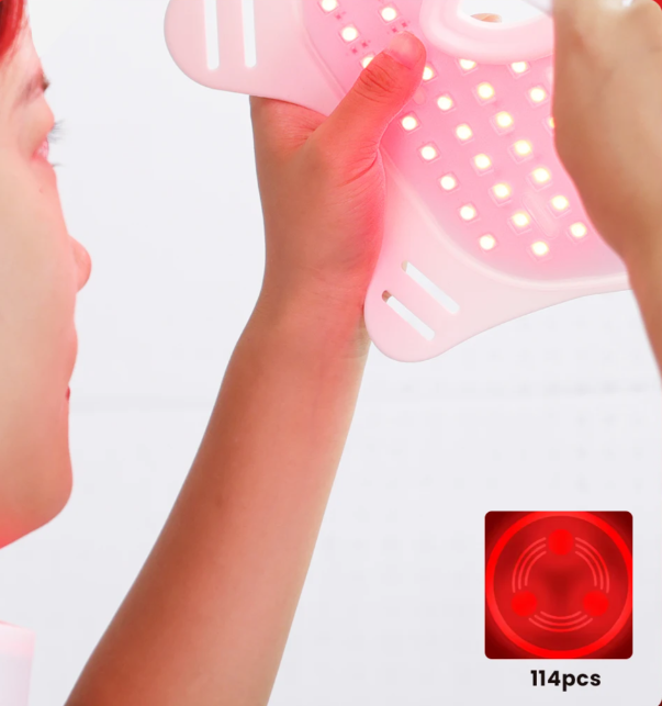 Red & Blue Light Therapy Face Neck & Chest Mask | Anti-Aging & Acne Solution by DEXA+