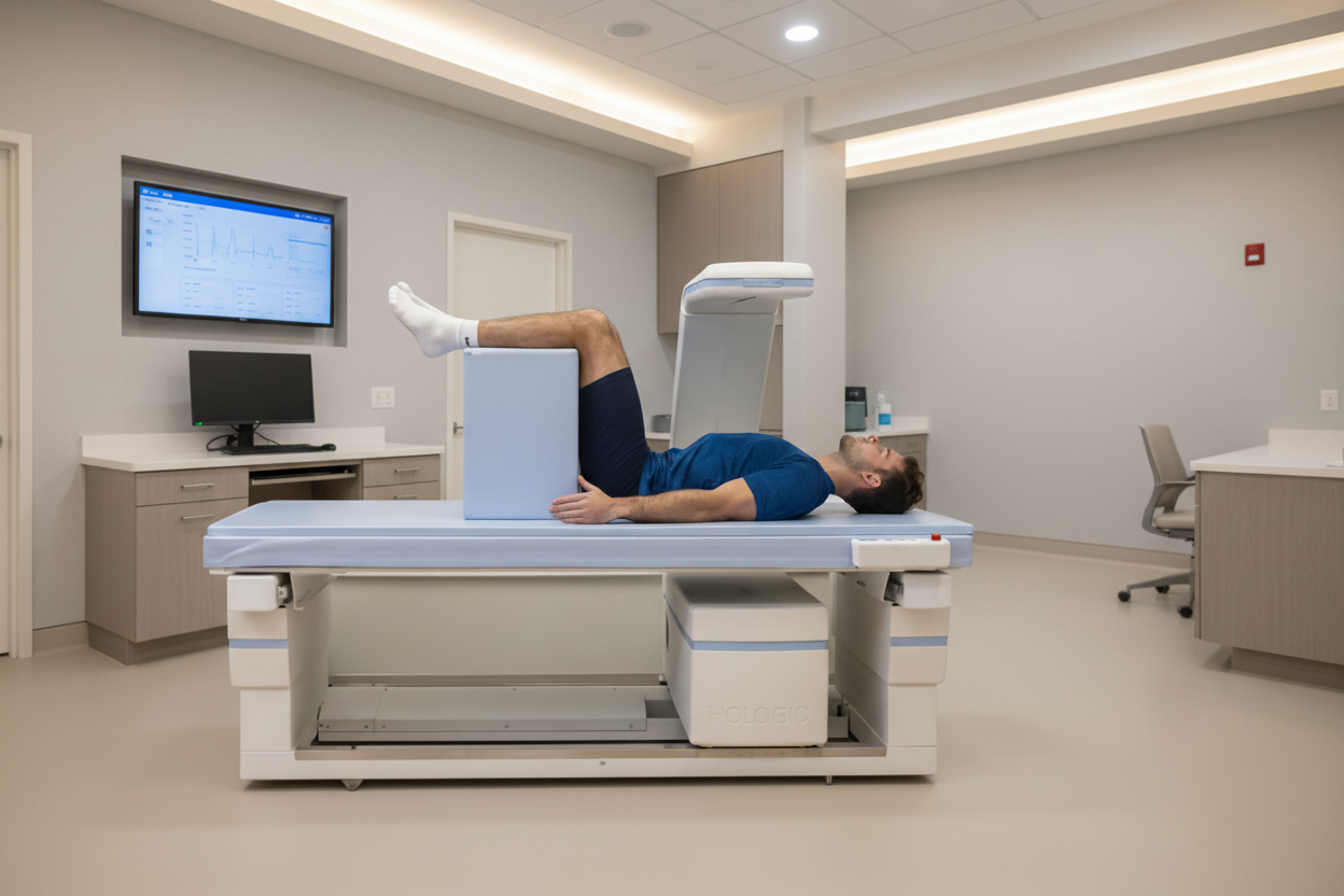 DEXA scan machine in clinical setting