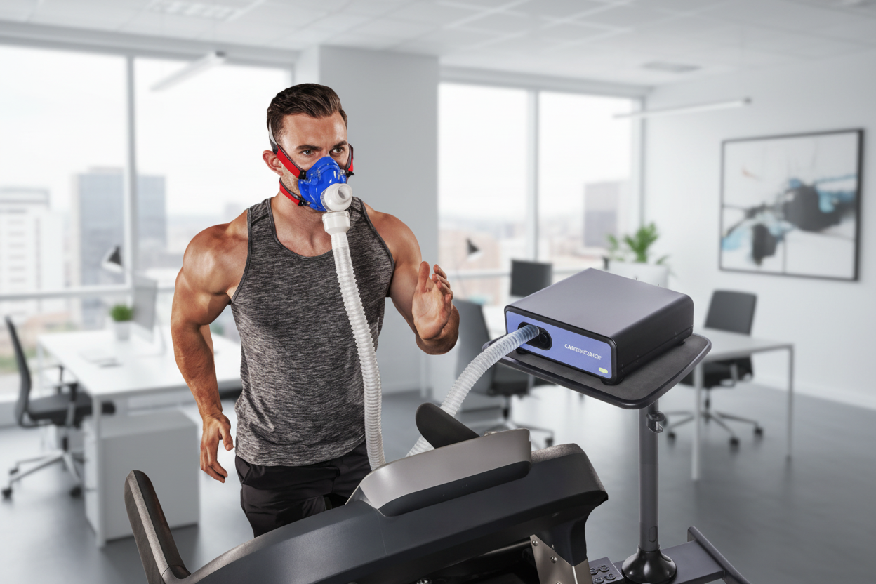 VO2 Max Analyzer with Office Background